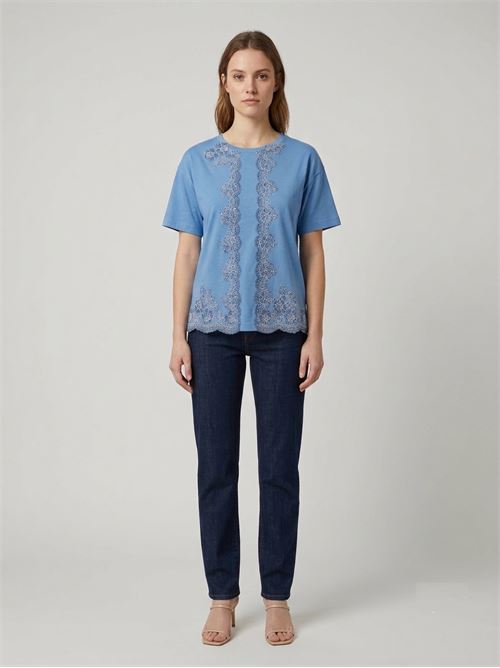 EMBROIDED T-SHIRT Ermanno Firenze | D48EL029EE3MF157